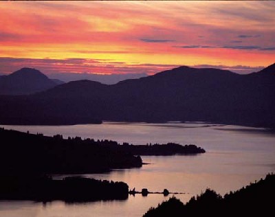 The lake at dusk