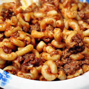 Old Fashioned Goulash w/ Meat Sauce for 2 or 4