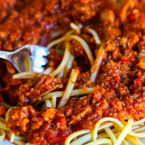 Spaghetti With Meat Sauce for 2 or 4