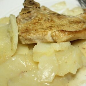 Pork Chop Potato Casserole Meal for 2 or 4