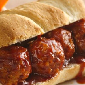 BBQ Meatball Sub Sandwich Meal for 2 or 4